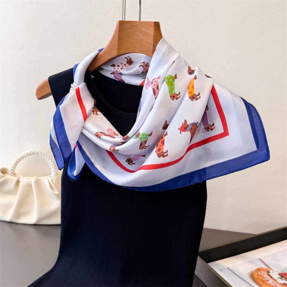 Women'S Korean Accessories - Syal Cetak Dachshund Print Y2K Bentuk