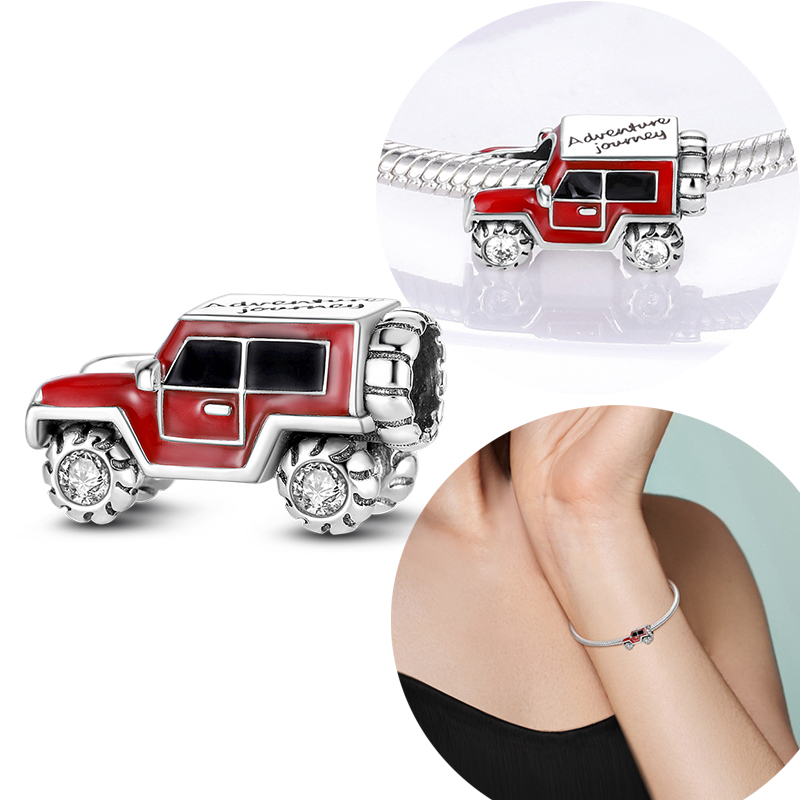 Women'S Jeep Accessories - Charm Perak Sterling 925 Asli Bentuk