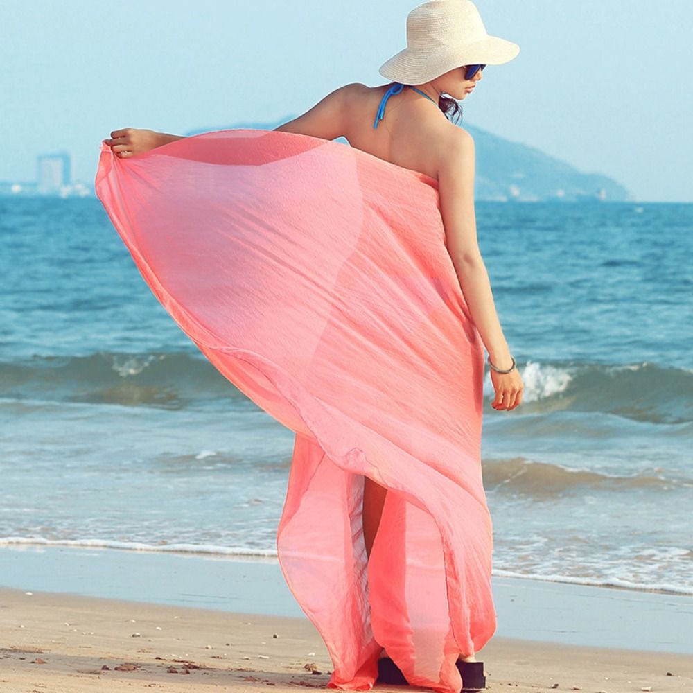 Women'S Korean Accessories - Selendang Pantai Penutup Bikini Syal Warna