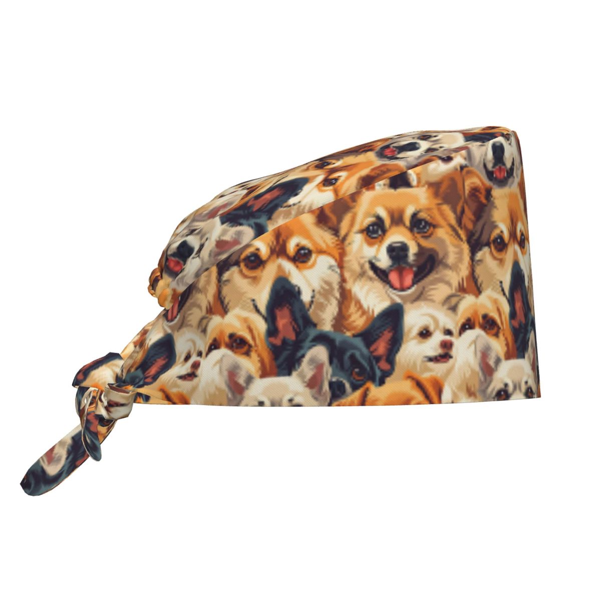 Women Accessories Vector - Topi Perawat Vektor Datar Motif Chihuahua