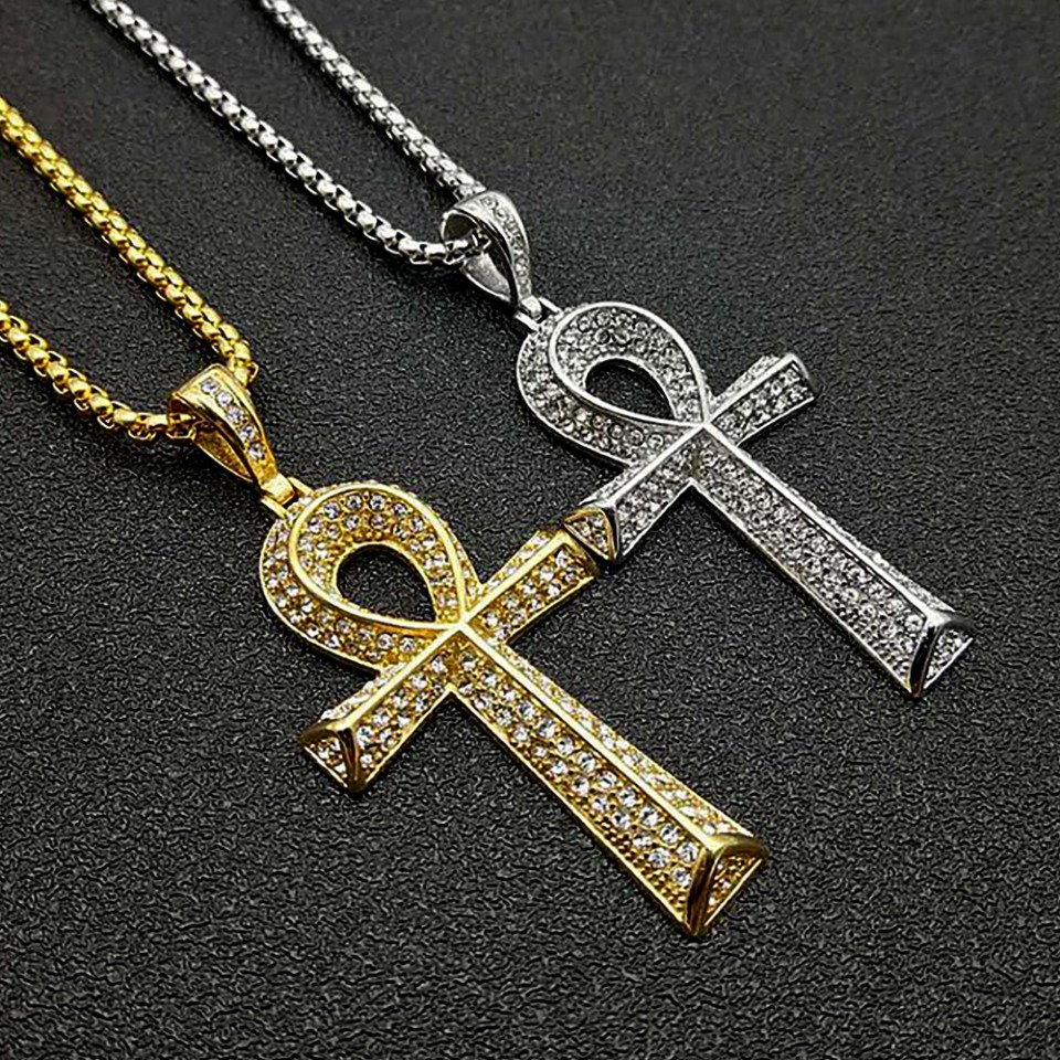 Women Accessories In Egypt - Kalung Liontin Salib Ankh Baja Anti