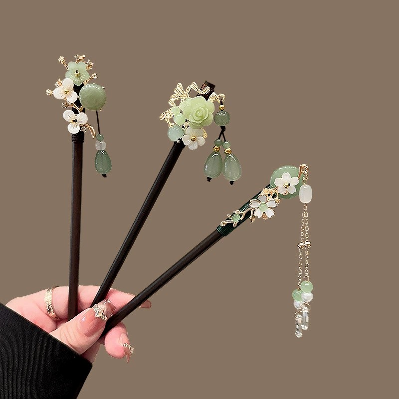 Women'S Accessories H&M - Jepit Rambut Kayu Antik Wanita Elegan,