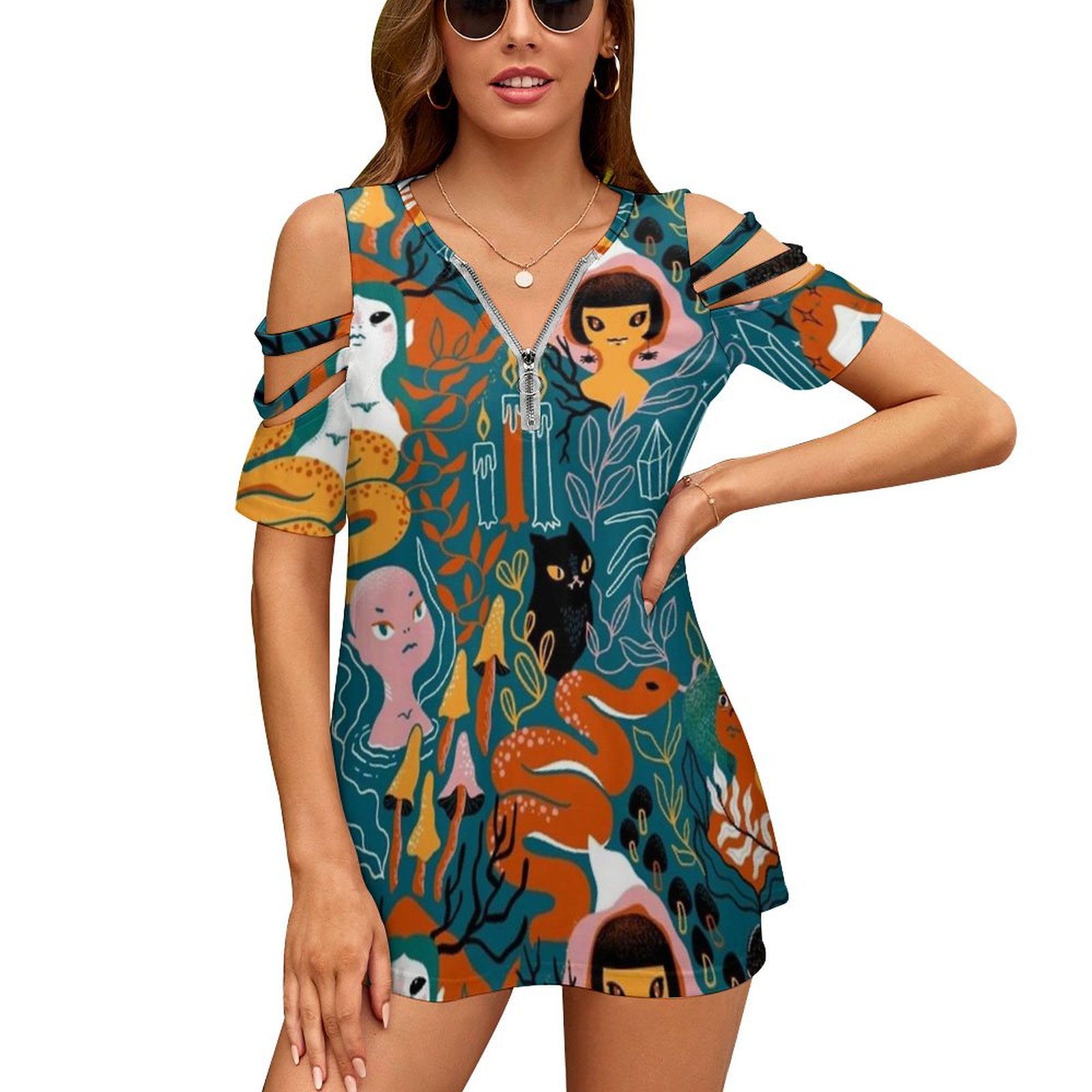 Women Accessories Vector - Coven. Penyihir wanita ajaib. Kaus wanita