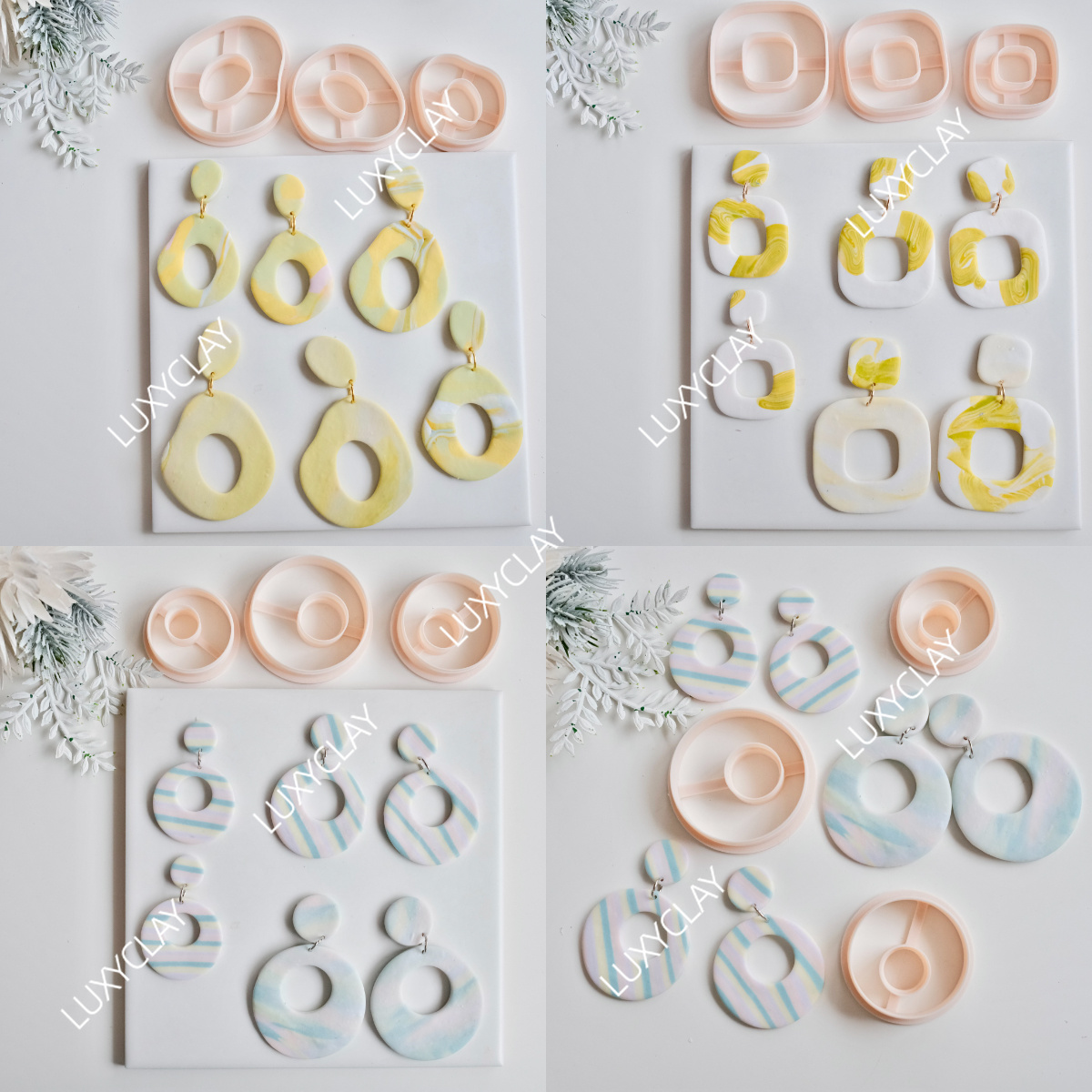 Tassel Earrings Boho - 3 Buah Pemotong Tanah Liat Polimer