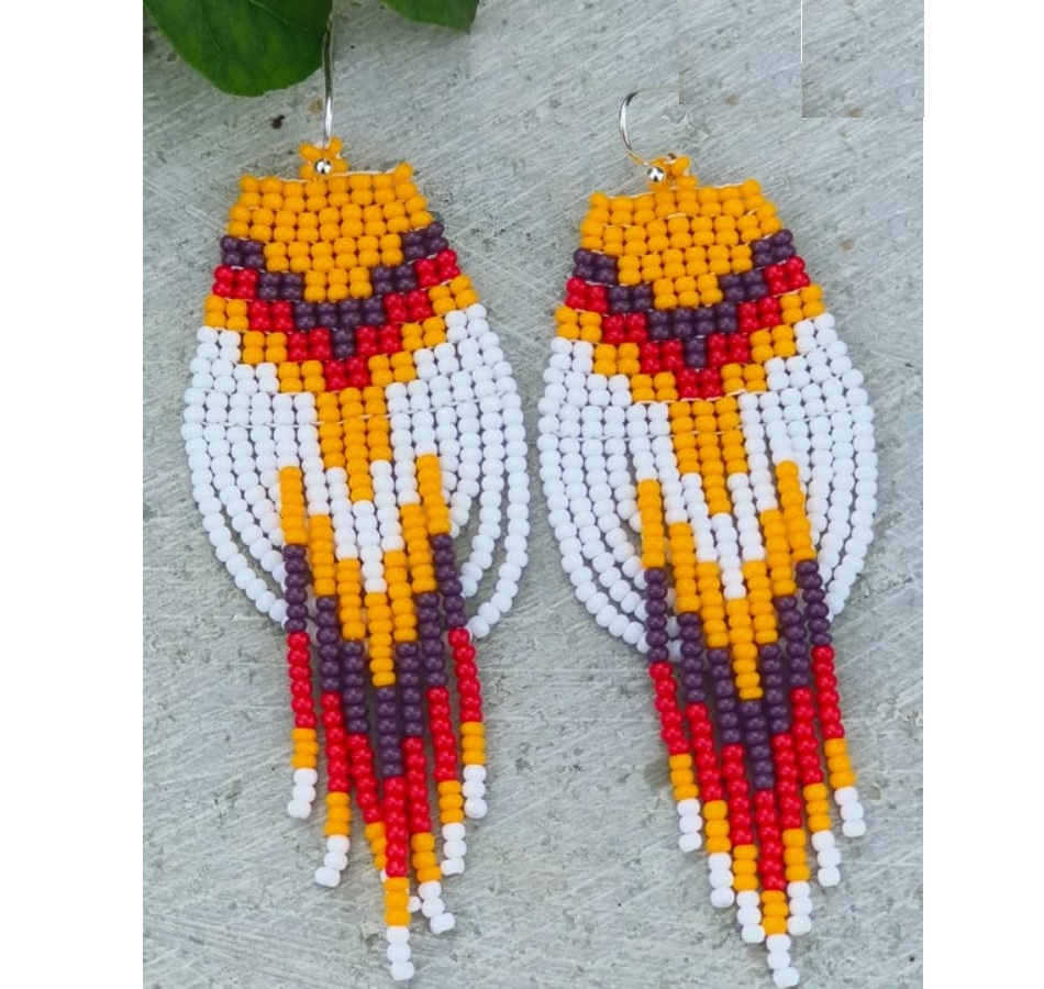 Tassel Earrings Boho - ZGMXR Anting Manik Beras Geometris Gradasi