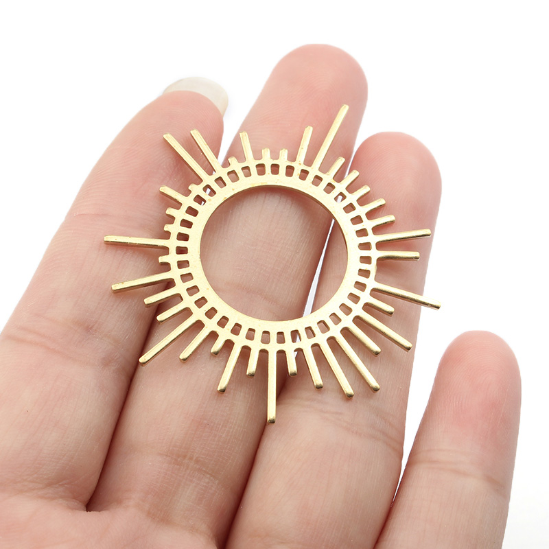 Tassel Earrings Boho - 5 Buah/Lot Kuningan Mentah Jimat Sinar