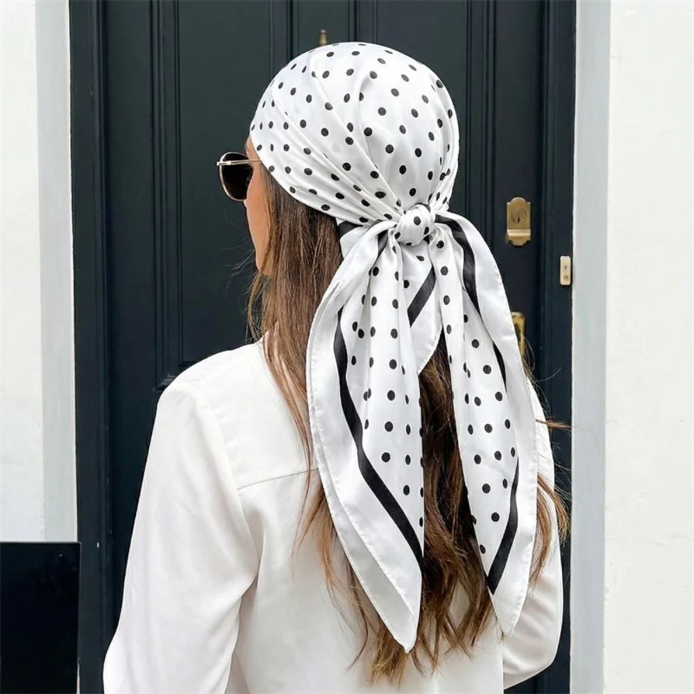 Syal Motif Titik Elegan Syal S - Women'S Korean Accessories ulasan dan harga