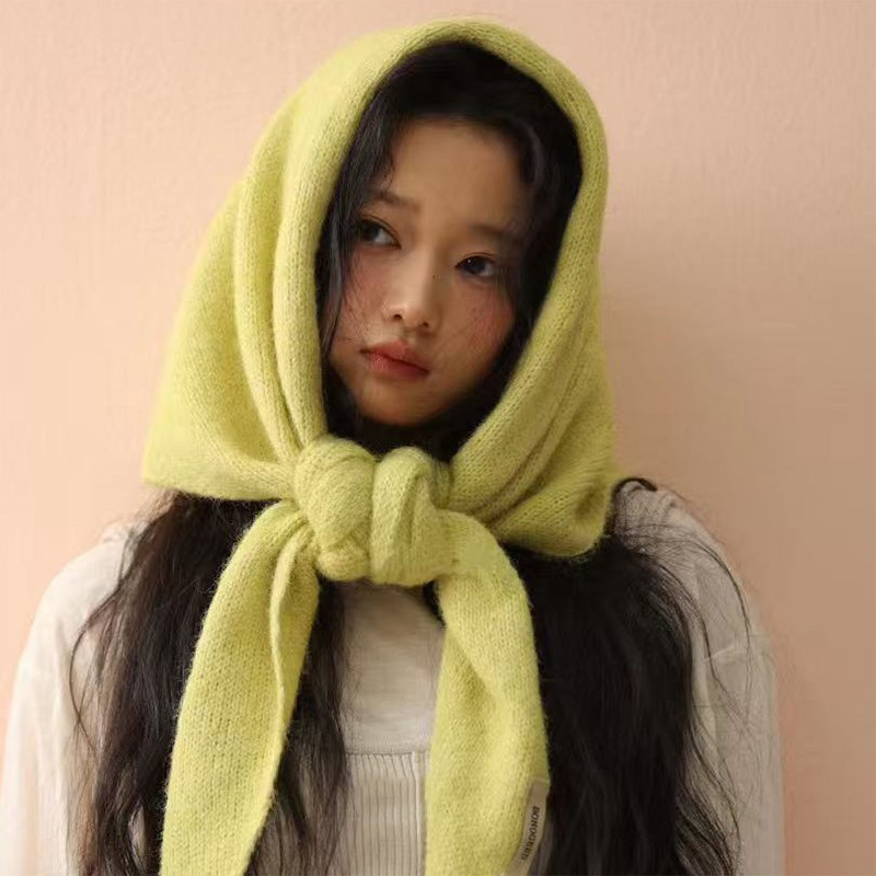 Selendang Segitiga Rajutan Wol - Women'S Korean Accessories ulasan dan harga