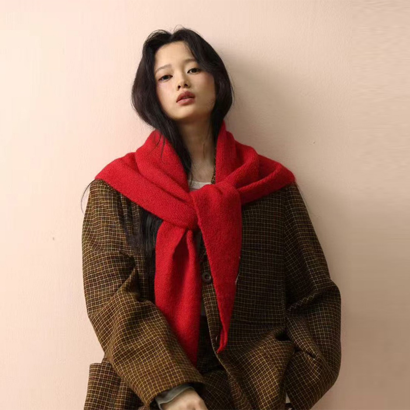 Selendang Segitiga Rajutan Wol - Women'S Korean Accessories ulasan dan harga