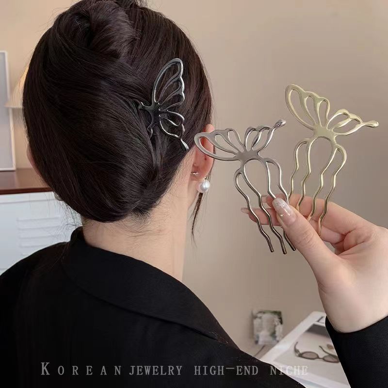 Jepit Rambut Bentuk U Kupu-kup - Women'S Korean Accessories ulasan dan harga