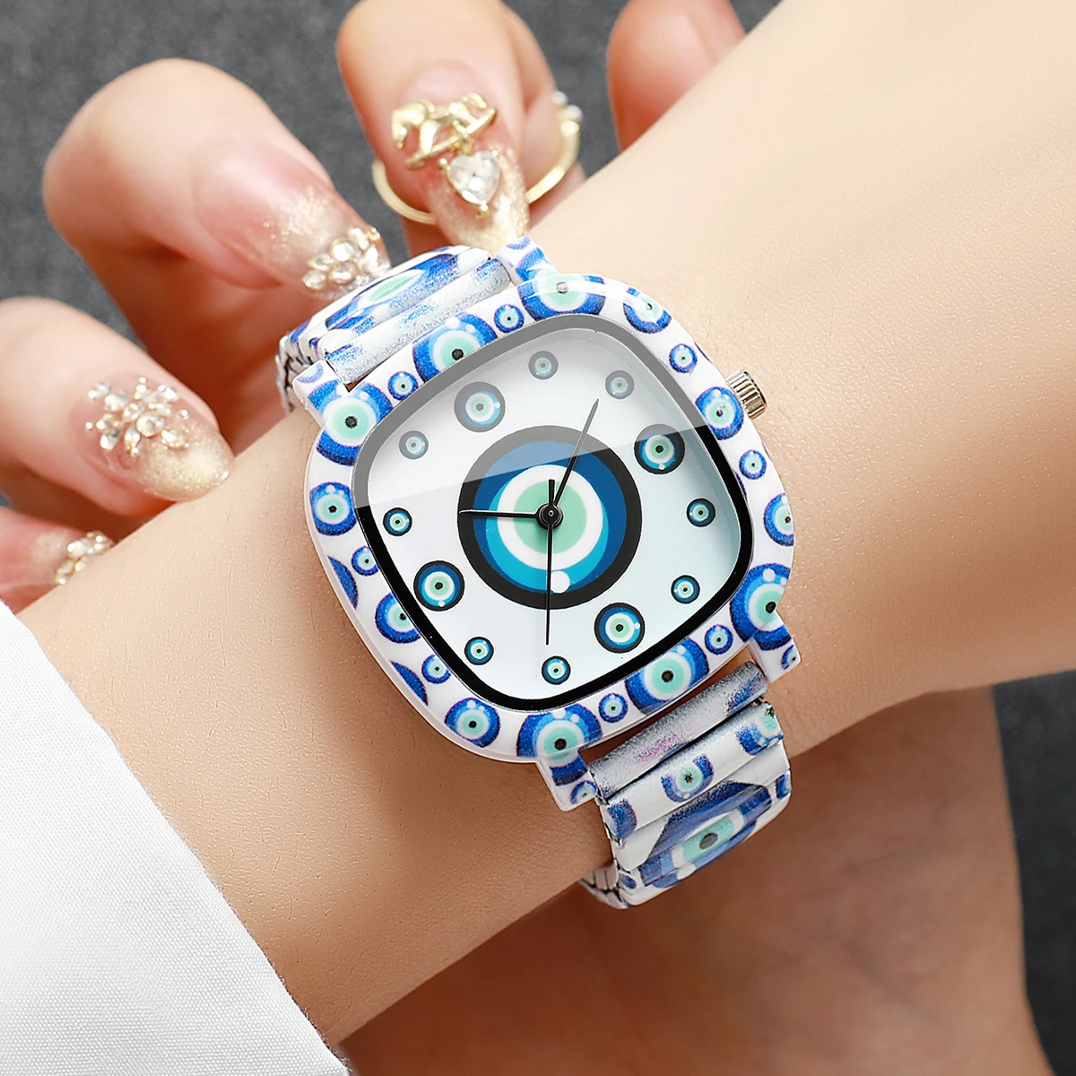 Jam Tangan Wanita Fashion Blue - Evil Eye Bracelet ulasan dan harga