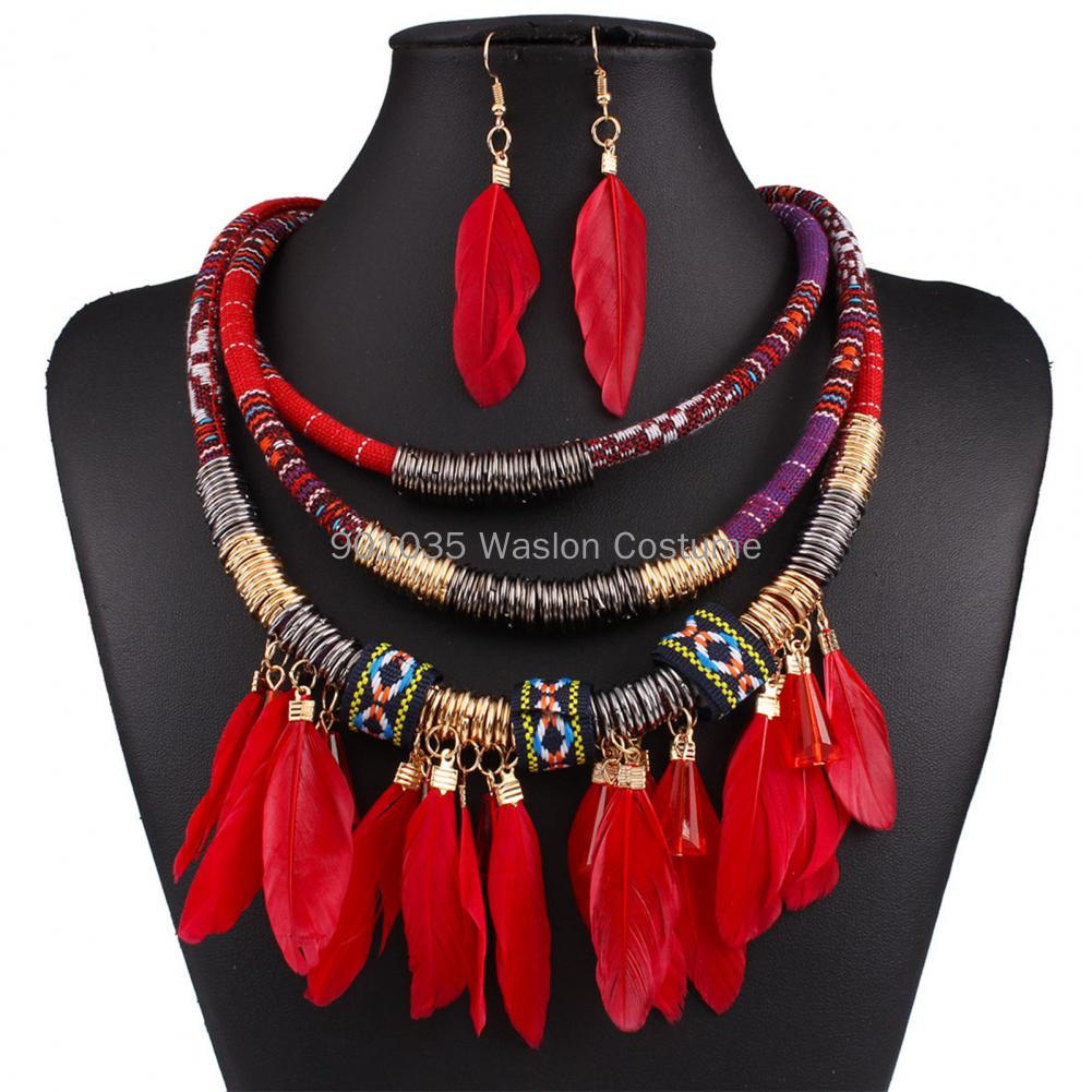 2 buah/Set kalung rumbai bulu  - Women Accessories In Egypt ulasan dan harga
