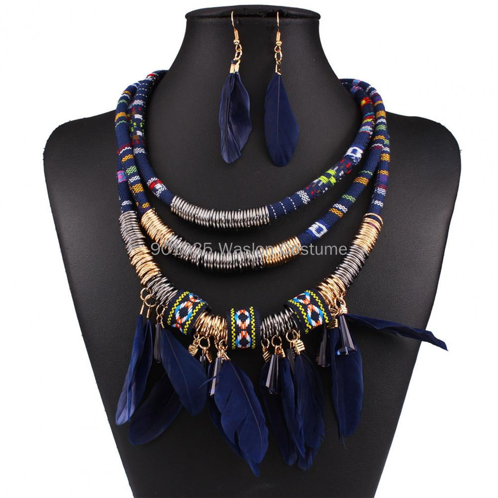 2 buah/Set kalung rumbai bulu  - Women Accessories In Egypt ulasan dan harga
