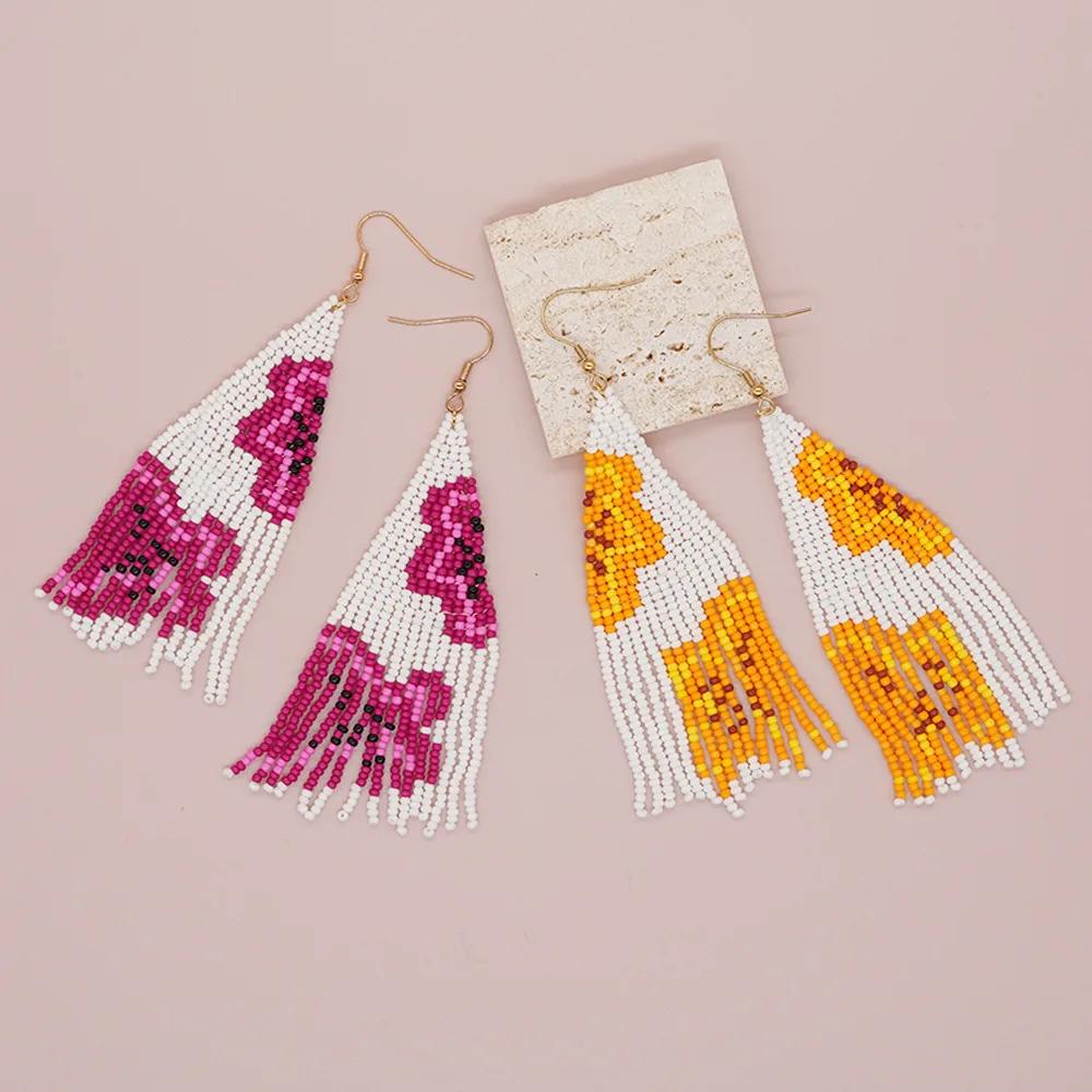 Anting manik-manik manik-manik - Tassel Earrings Boho ulasan dan harga