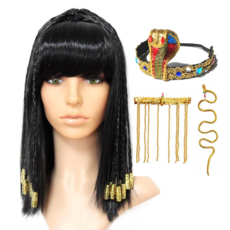 Wig Cleopatra Wanita Ratu Mesi - Women Accessories In Egypt ulasan dan harga