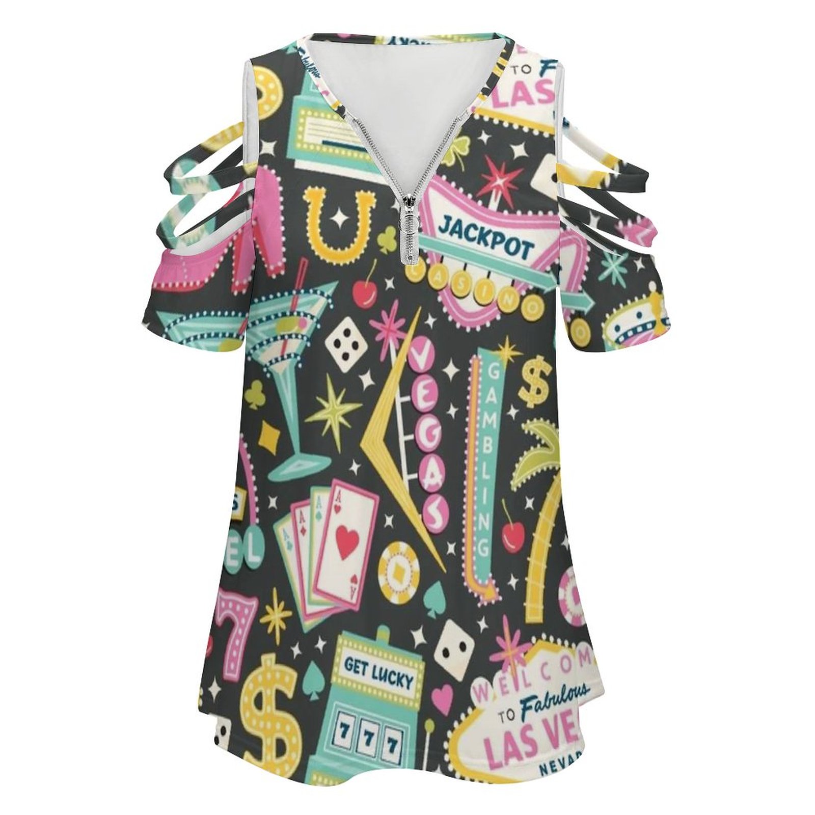 Viva Las Vegas T-Shirt wanita  - Women Accessories Vector ulasan dan harga