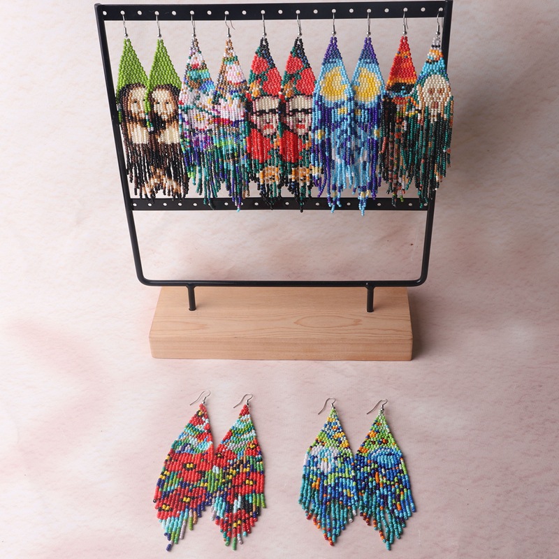 Manik-manik nasi anting-anting - Tassel Earrings Boho ulasan dan harga