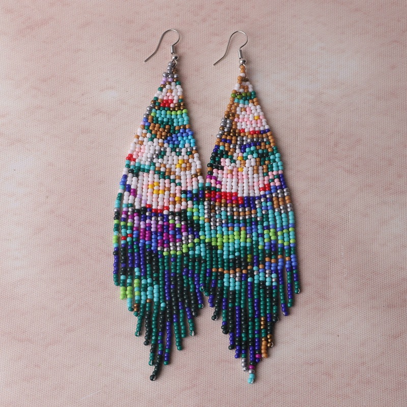 Manik-manik nasi anting-anting - Tassel Earrings Boho ulasan dan harga