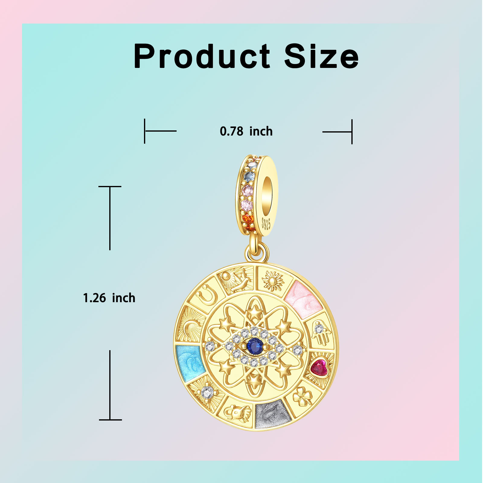 Liontin Perak Sterling 925 Mot - Evil Eye Bracelet ulasan dan harga