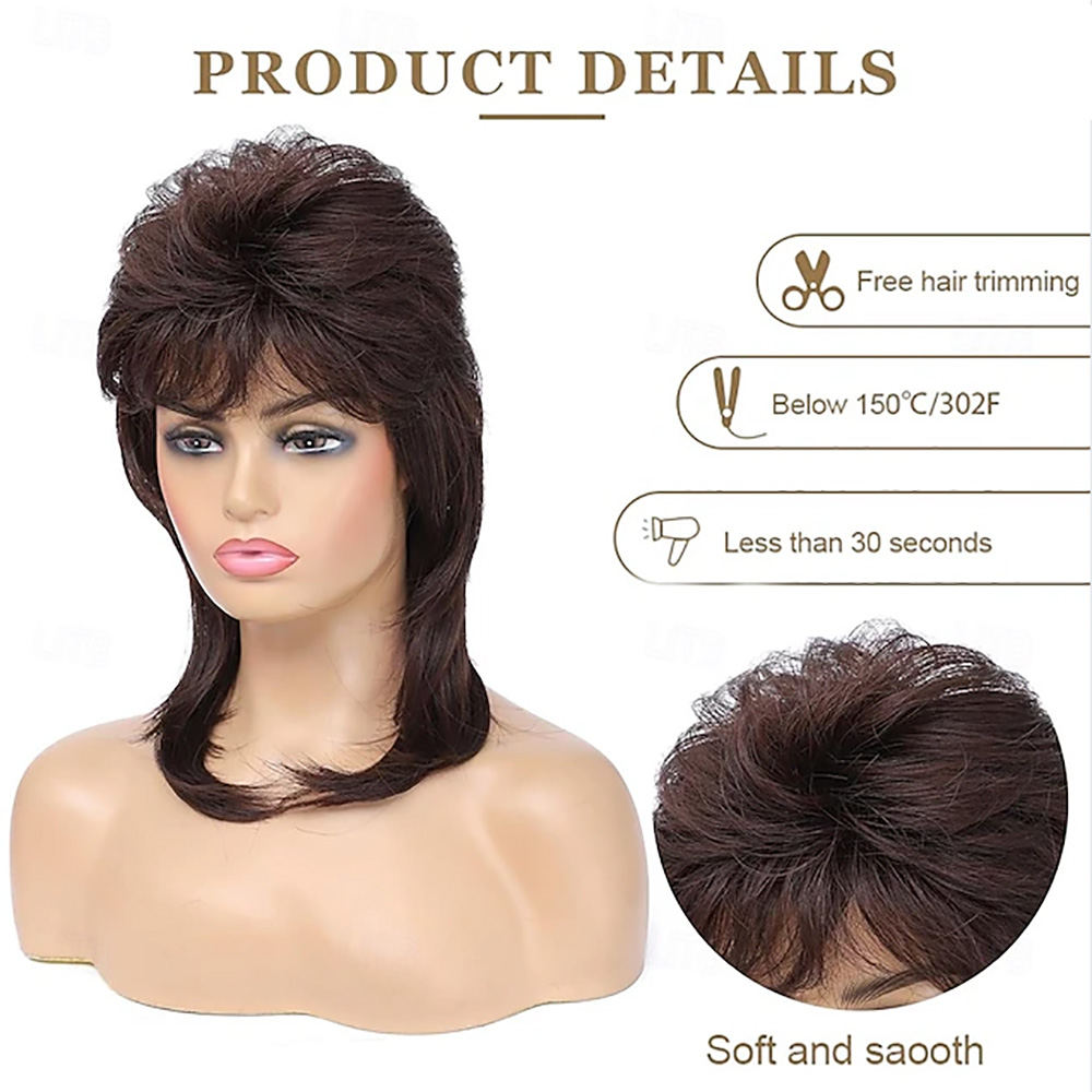 HAIRJOY ​​Wig Rambut Sintetis  - Women'S Accessories In The 80S ulasan dan harga